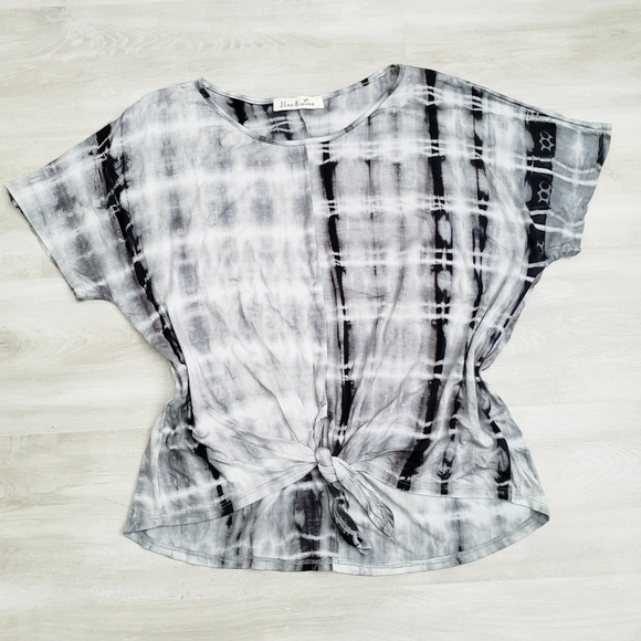 NEW Vine & Love Tie Front Tie Dye Tee Top sz M - Picture 7 of 12